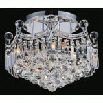 CWI Amanda 6 Light Flush Mount With Chrome Finish