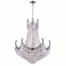 CWI Amanda 15 Light Down Chandelier With Chrome Finish