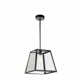 CWI Alyson 1 Light Down Mini Pendant With Black Finish