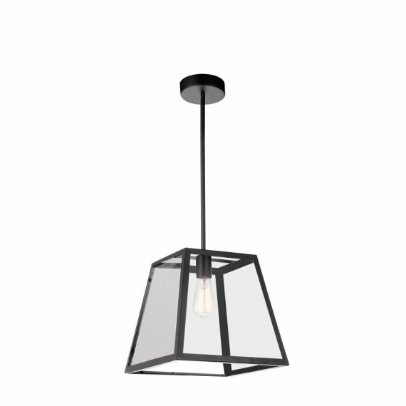 CWI Alyson 1 Light Down Mini Pendant With Black Finish