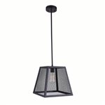 CWI Macleay 1 Light Down Mini Pendant With Black Finish