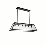 CWI Alyson 6 Light Down Chandelier With Black Finish