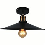 CWI Brave 1 Light Flush Mount With Black Finish