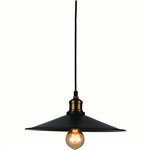 CWI Brave 1 Light Down Mini Pendant With Black Finish