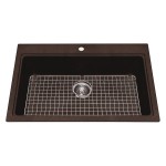 Kindred KGSL2031 Granite drop-in single bowl 1 hole includes grid