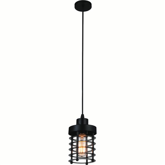 CWI Bray 1 Light Down Mini Pendant With Black Finish