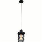 CWI Bray 1 Light Down Mini Pendant With Black Finish