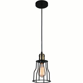 CWI Graham 1 Light Down Mini Pendant With Black Finish