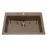 Kindred KGSL2031 Granite drop-in single bowl 1 hole includes grid