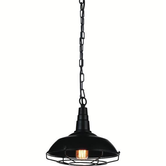 CWI Morgan 1 Light Down Mini Pendant With Black Finish