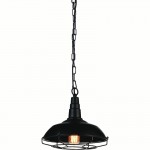 CWI Morgan 1 Light Down Mini Pendant With Black Finish