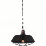 CWI Morgan 1 Light Down Mini Pendant With Black Finish