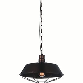 CWI Morgan 1 Light Down Mini Pendant With Chocolate Finish