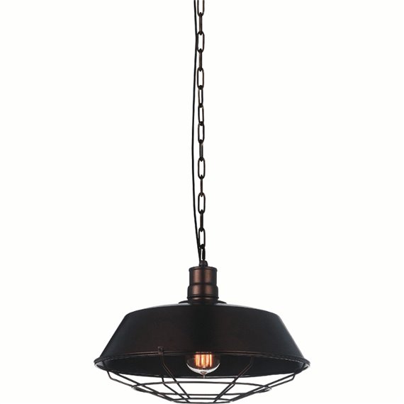 CWI Morgan 1 Light Down Mini Pendant With Chocolate Finish