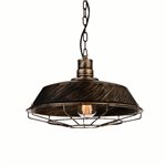 CWI Morgan 1 Light Down Mini Pendant With Antique Copper Finish