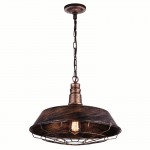 CWI Morgan 1 Light Down Pendant With Antique Copper Finish