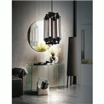 CWI Kiera 4 Light Down Mini Pendant With Black Finish