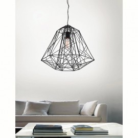 CWI Bagheera 1 Light Down Pendant With Black Finish