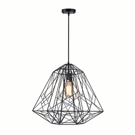 CWI Bagheera 1 Light Down Pendant With Black Finish