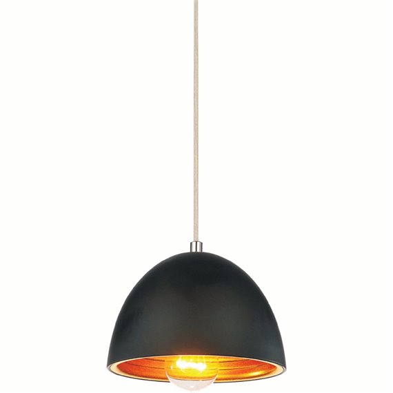 CWI Modest 1 Light Down Mini Pendant With Black Finish