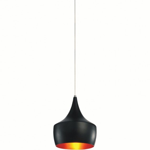 CWI Dynamic 1 Light Down Mini Pendant With Black Finish