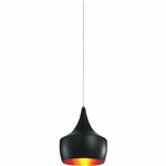 CWI Dynamic 1 Light Down Mini Pendant With Black Finish