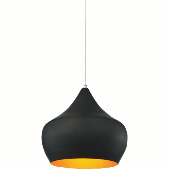 CWI Dynamic 1 Light Down Pendant With Black Finish