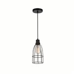 CWI Nestor 1 Light Down Mini Pendant With Black Finish