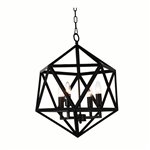 CWI Amazon 4 Light Up Pendant With Black Finish