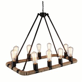 CWI Ganges 10 Light Up Chandelier With Brown Finish