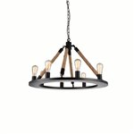 CWI Ganges 8 Light Up Chandelier With Black Finish