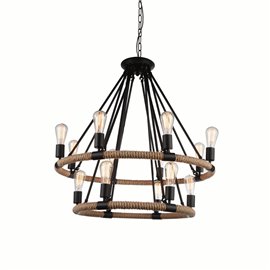 CWI Ganges 14 Light Up Chandelier With Black Finish