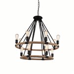 CWI Ganges 14 Light Up Chandelier With Black Finish