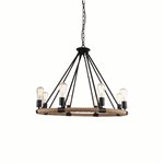 CWI Ganges 8 Light Up Chandelier With Black Finish