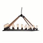 CWI Ganges 18 Light Up Chandelier With Black Finish