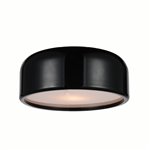 CWI Campton 2 Light Drum Shade Flush Mount With Black Finish