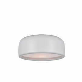 CWI Campton 2 Light Drum Shade Flush Mount With White Finish