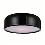 CWI Campton 3 Light Drum Shade Flush Mount With Black Finish