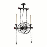 CWI Rio 2 Light Up Chandelier With Gray Finish