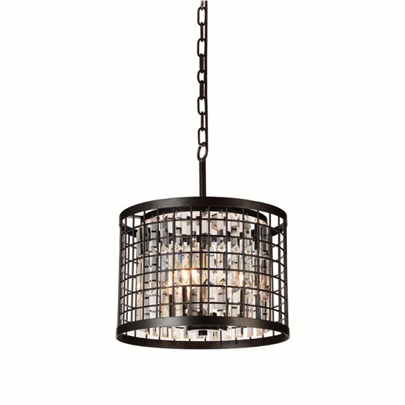 CWI Meghna 4 Light Up Chandelier With Brown Finish