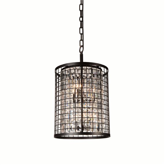 CWI Meghna 6 Light Up Chandelier With Brown Finish