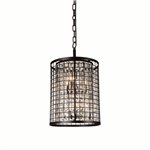 CWI Meghna 6 Light Up Chandelier With Brown Finish