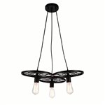 CWI Ravi 3 Light Down Chandelier With Black Finish