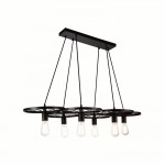 CWI Ravi 6 Light Down Chandelier With Black Finish