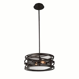 CWI Darya 2 Light Pendant With Brown Finish