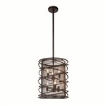 CWI Darya 6 Light Up Chandelier With Brown Finish