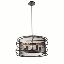 CWI Darya 5 Light Up Pendant With Brown Finish