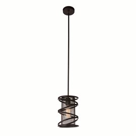 CWI Darya 1 Light Down Mini Pendant With Brown Finish