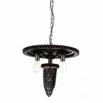 CWI Union 4 Light Down Chandelier With Gray Finish