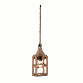 CWI Padma 1 Light Down Mini Pendant With Black Finish